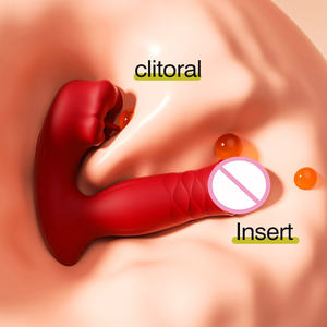 Speelgoed Seks Volwassen Product APP Besturing Telescopisch 2-in-1 Likkende Tong Vibrator Sextoy Dildo voor Vrouwen Clitoris Massager USB - Product Image 2