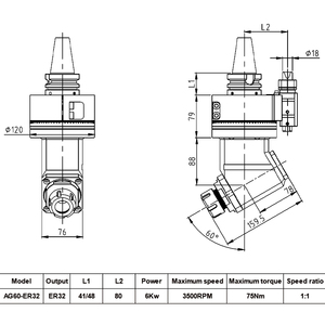 AG-ER32-60 เครื่องมือแปรรูปสำหรับการผลิตระดับมืออาชีพพร้อมการกัดด้านข้างแบบมุมตรง - Product Image 2