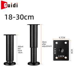Gambe Regolabili in Metallo per Mobili 18-30cm, Gambe di Ricambio per Divano, Mobile TV, Tavolino, Letto, Credenze - Produzione Cinese - Product Image 1