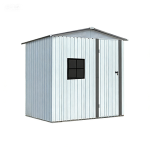 Abri de jardin blanc en métal mobile, abri de rangement extérieur imperméable pour outils de jardin pour cour et terrasse - Product Image 1