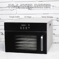 Déshydrateur alimentaire électrique en acier inoxydable à 10 plateaux, contrôle numérique, faible bruit, usage domestique, séchage des fruits et légumes