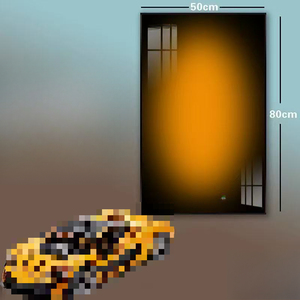 P1 사용자 정의 벽 디스플레이 프레임 홈 장식 여러 스타일 플라스틱 유명한 럭셔리카 로고 빌딩 블록 프레임 42172 T5048 - Product Image 6