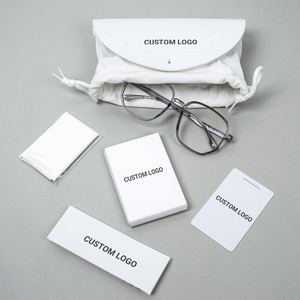 Estuche de <span class=keywords><strong>Gafas</strong></span> de Sol de Cuero PU Blanco de Lujo, Caja de Empaque Personalizada para <span class=keywords><strong>Gafas</strong></span> de Marca y Set de Estuche para Lentes - Product Image 4