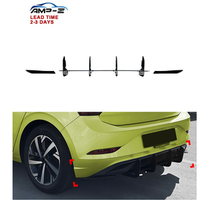 กันชนท้ายแยกสำหรับ <span class=keywords><strong>VW</strong></span> <span class=keywords><strong>Polo</strong></span> MK6.5 <span class=keywords><strong>2022</strong></span> + อุปกรณ์เสริมรถยนต์ MK6.5แบบสปอร์ต ABS สีดำเงา AMP-Z - Product Image 1
