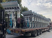 Planteuse de riz à poussée manuelle à 6 rangs, machine à planter le riz à marche arrière, transplanteur de riz à pied