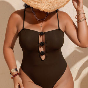 PASUXI High-Waisted One-Piece <strong>Bikini</strong> Women Detachable Shoulder Strap Two-Way Adjustable Solid Sexy Beach Pool Fashion Swimsuit - Product Image 3