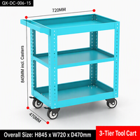 Chariot d'atelier en acier OEM ODM OBM avec 3 tiroirs, panneau latéral ouvrable, tiroirs à verrouillage 3 points, capacité de charge de 300 kg, garantie de 3 ans