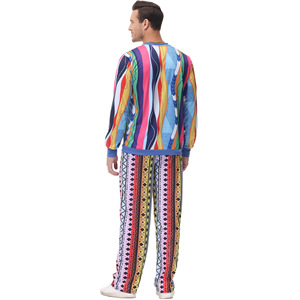 Disfraz de fiesta de Carnaval <span class=keywords><strong>para</strong></span> hombre, traje de actuación en escenario Hippie Retro, uniforme de juego de rol <span class=keywords><strong>para</strong></span> hombre, 2017 - Product Image 3