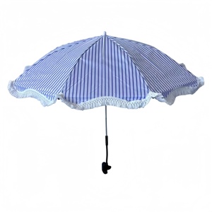 Parasol de Jardin Fait Main pour Terrasses, Parasols de Plage Vintage Portables et Résistants au Vent avec Pompons - Product Image 3