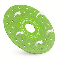Disque abrasif plat multi-trous fin brasé sous vide de 115 mm, 3 pièces, pour meuleuse d'angle sur céramique, verre, carrelage, granit, marbre