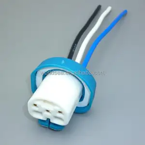 14.5cm 16AWG ceramic car 9004 led bulb holder,auto 9004 bulb socket, automobile 9004 connector