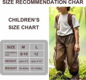 Pantaloni antizanzare per giovani senza rete M & L Super leggeri, al fresco e al sicuro, BTI-11E-MP02 di protezione UV (B07) - Product Image 5