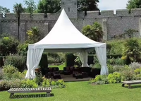 Tente Pagode de Luxe Personnalisable pour Fêtes, 3x3 4x4 5x5 10x10, en Toile d'Extérieur avec Armature Droite, Auvent Imperméable Suzhou WT