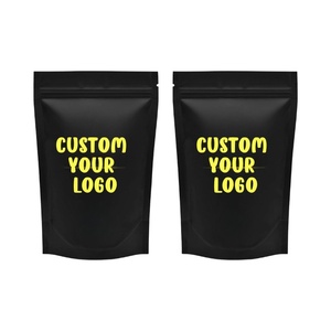 Custom Printed Black 3.5g <b>Mylar</b> <b>Bags</b> Smell Proof Zip Lock Stand up Pouch Wholesale Food Packaging - Product Image 2