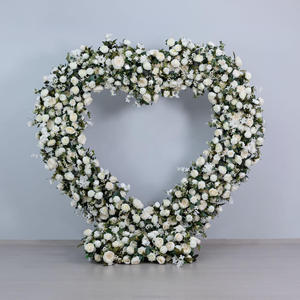 Arco de Flores con Rosas y Paniculata para Bodas, Eventos y Fiestas, Arco Decorativo en Forma de Corazón con Soporte, <span class=keywords><strong>Fondo</strong></span> Floral Artificial - Product Image 2