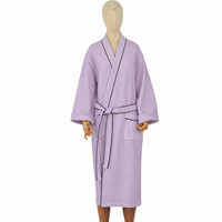 Peignoir en coton absorbant pour hôtel et spa, col kimono, épais, pour femme, idéal mariage, vente directe fabricant