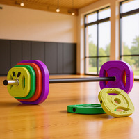 Barre droite de musculation unisexe pour entraînement personnel à domicile, avec poignées ergonomiques, en ciment écologique, pour squats et fitness en salle de sport