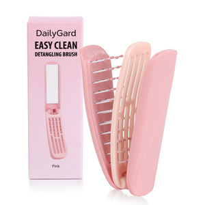 Miroir de voyage pliable <span class=keywords><strong>rose</strong></span>, brosses à cheveux, miroir de maquillage portable personnalisé, mini brosse à cheveux pour sac à main - Product Image 5