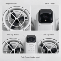 Drone caméra 4K HD avec suivi intelligent IA, mini-caméra volante format paume, quadricoptère pour vlog, photographie aérienne de voyage, télécommande