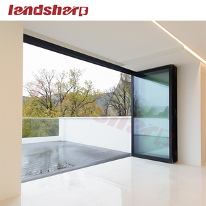 Landsharp Accordéon Bi Fold Doors Poignées de <span class=keywords><strong>porte</strong></span>-fenêtre en aluminium Verre à double vitrage Pliage de patio anti-ouragan - Product Image 2