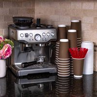 Vaso ondulado de papel reciclado bio desechable para capuchino, té de la leche, chocolate caliente, bebidas frías, beber café