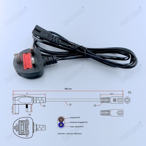 Fabrika fiyat 1.5m IEC şekil 8 2 Prong AC güç uzatma kablosu fiş evrensel şekil Pin İngiltere C7 BS erkek sonu bilgisayar dizüstü 13A için - Product Image 5