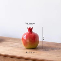 Joli décor à la maison grenade décoration personnalisé créatif en céramique grenade Vase coloré fruits forme fleur Vase