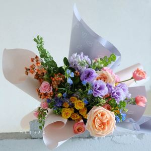 New Arrival 58*58cm Heart Pattern Printed Floral <b>Wrapping</b> <b>Paper</b> for Flowers Florist Bouquet Wrapper - Product Image 4