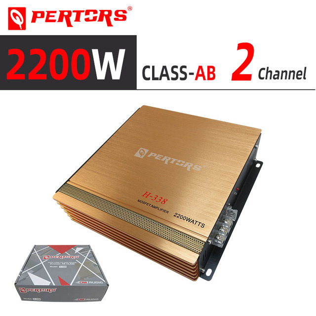 Q-PERTORS BRAND , Amplifier 2ch Car Audio Big Power H-338 AB Class Amplifier