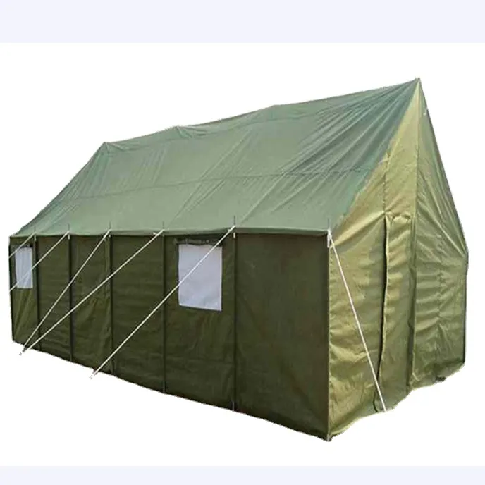 Hochwertige 10 Personen Relief Shelter Camping Leinwand Grünes Zelt
