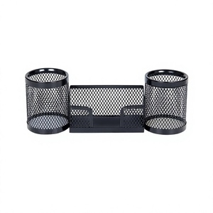 Premium Quality Desk Organizer In Iron Black Color Stationery Organizer Holder For Office And School Use - Product Image 1