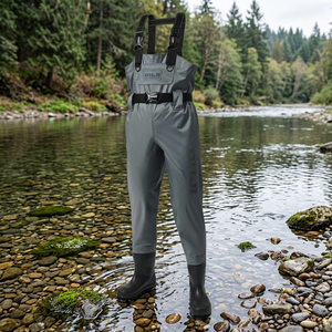 Waders de pêche mi-haute pour femme en néoprène léger et polyvalent 70D avec semelle en feutre - Product Image 3