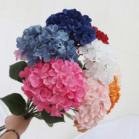 Flores Artificiales de Hortensia de Seda Grandes, Textura de Alta Gama, Acabado Hidratante, Decoración Floral de Calidad Hotelera para Bodas, Día de San Valentín