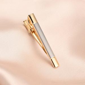 Clips de cravate pour hommes <span class=keywords><strong>KERONG</strong></span>, finition brossée élégante (motif nœuds en cuivre plaqué or) TIECLIP0722, accessoire essentiel pour costumes - Product Image 5