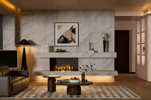 Cheminée <span class=keywords><strong>murale</strong></span> intérieure au bioéthanol Inno-Fire 48 pouces, design tendance - Product Image 2