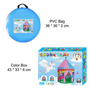 Château de princesse arc-en-ciel coloré Yurt Jeu de rôle intérieur pour filles Château de licorne de dessin animé Jeu de tente pour enfants - Product Image 6