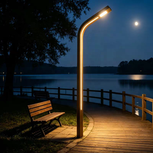 เสาไฟสวนอลูมิเนียมแบบกำหนดเองจากโรงงาน ไฟ LED สำหรับตกแต่งภูมิทัศน์ภายนอกอาคาร เหมาะสำหรับทางเดินในชุมชน - Product Image 1