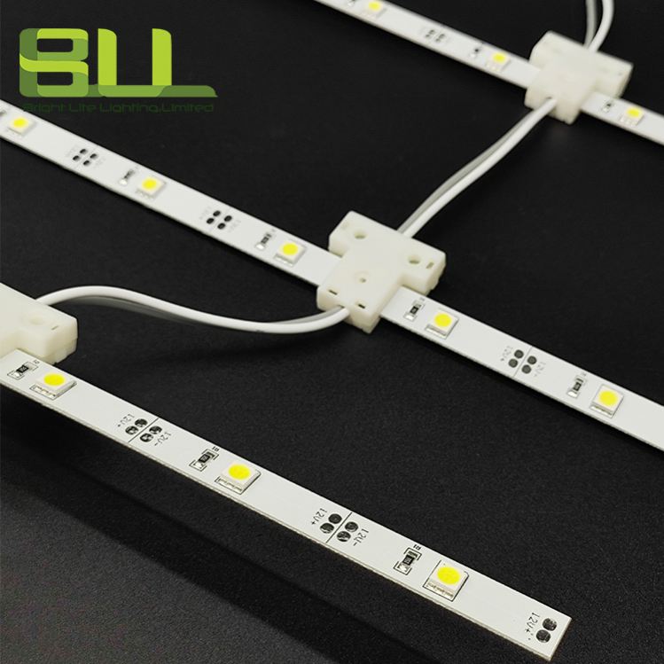 Двухсторонний светодиодный жесткий свет 12000K SMD5050, 24 светодиодов на полосу, лестничная подсветка, лента для рекламного освещения