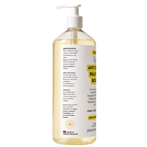 Aceite Corporal para Masajes Color Oro Claro 250ml Vegano Anticelulítico Embellecedor Reafirmante Suavizante Tonificante - Product Image 5