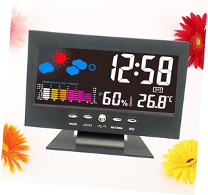 LCD đồng hồ kỹ thuật số bằng giọng nói-kích hoạt vĩnh viễn lịch đồng hồ báo thức với thời gian/ngày/tuần/nhiệt độ hiển thị - Product Image 6