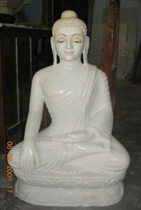 Statue de dieu Bouddha en marbre noir au design étonnant Statue de dieu en marbre super solide poli à la main pour la décoration de la maison et le culte - Product Image 6