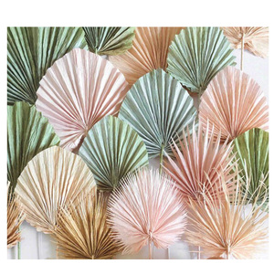 Petite décoration en feuilles <span class=keywords><strong>de</strong></span> palmier séchées blanches, éventail à <span class=keywords><strong>main</strong></span> en feuilles <span class=keywords><strong>de</strong></span> palmier - Product Image 6