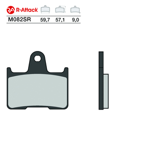 ผ้าเบรกมอเตอร์ไซค์ R-Attack M082SR แบบซินเทอร์ สีทองแดง สำหรับล้อหลัง ได้รับการรับรองมาตรฐาน R90 - Product Image 1