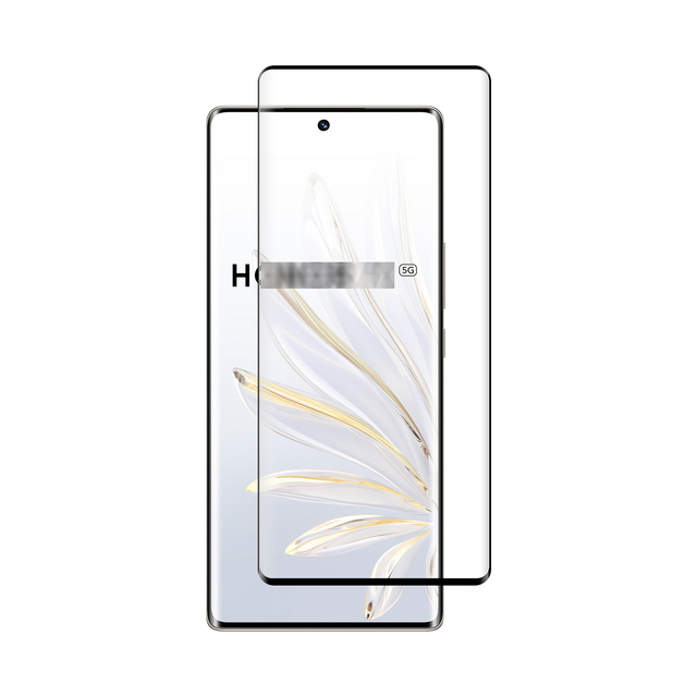 3D Hot Bending 0.25mm 9H Hardness HD Tempered Glass Film Full Coverage Smartphone Screen Protector for Honor 70