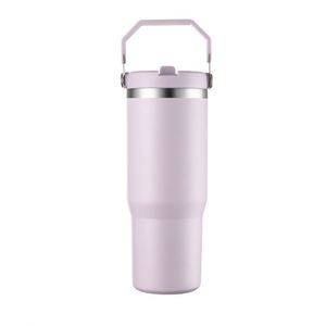 Gobelet isotherme de voyage en acier inoxydable à double paroi 20oz 30oz pour boissons chaudes et froides, avec poignée - Product Image 4