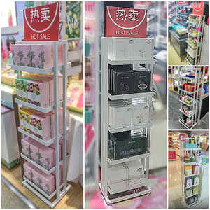 Rak Display ritel berdiri Display penyimpanan toko kosmetik rias logam 4 lapisan kualitas tinggi untuk promosi produk cantik - Product Image 3