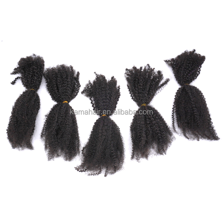 Wholesale Price High Quality 18 Inches 4b 4c Brazilian in 100% Afro Kinky Human Bulk Hair for DreadLocks Crochet Braiding