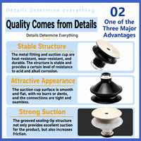 Ventouses pneumatiques sans contact pour bras robotisés ZP06/08/10/13/16/20/25/32 mm en résine PEEK et caoutchouc de silicone-nitrile importé