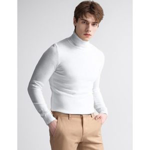 FOXA Men's <b>Turtleneck</b> <b>Sweater</b> Slim Fit Soft Knitted Basic Pullover - Product Image 2