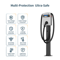 Pengisi Daya Mobil Listrik Soongo Harga Pabrik, Arus Satu Fasa Dapat Diatur 7kW, Pengisi Daya AC Wallbox untuk Penggunaan Rumah Tangga, Standar GBT Dengan Layar